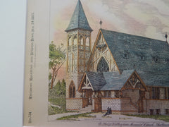 Bishop Whittington Memorial Church, Baltimore, MD 1883. Original Plan. Charles Cassell.