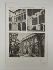 Fogg Museum of Art, Harvard University, Cambridge, MA, 1928, Lithograph. Coolidge, Shepley, Bulfinch & Abbott.