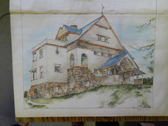 House at "Dellwood" for Mr. Barnum, St. Paul, MN, 1885, OrigPlan. Cass Gilbert.