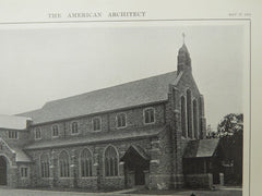 St. James Church, Long Branch, NJ, 1914, Lithograph. Brazer & Robb.