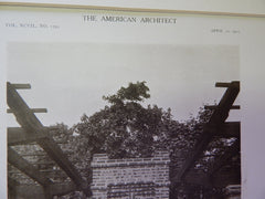 Pergola on Estate of John S.Clark,ESQ., Bryn Mawr, PA.,1910, Lithograph. Reinhold.