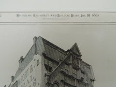 Paxon & Comfort's Building, Philadelphia, PA, 1885, Photogravure. W.Eyre Jr.&W.E.Jackson.