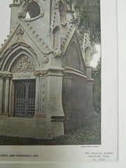 Details, De La Montagna Mausoleum, Cypress Lawn Cemetery, San Francisco,CA,1902.