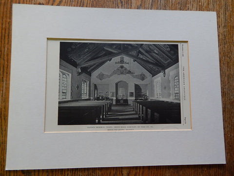 Hippach Memorial Chapel,Green Ridge Cemetery,Du Page Co.ILL.,1928, Lithograph. Arthur Woltersdorf.