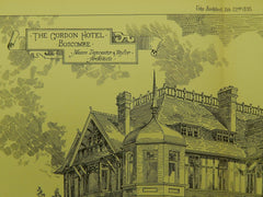 The Gordon Hotel, Boscombe, England, 1895, Original Plan. Dancaster & Taylor.