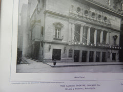 The Illinois Theatre 3,Chicago,IL, 1901,Lithograph. Wilson & Marshall.