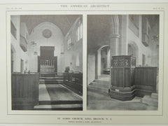 St. James Church, #2, Long Branch, NJ, 1914, Lithograph. Brazer & Robb.