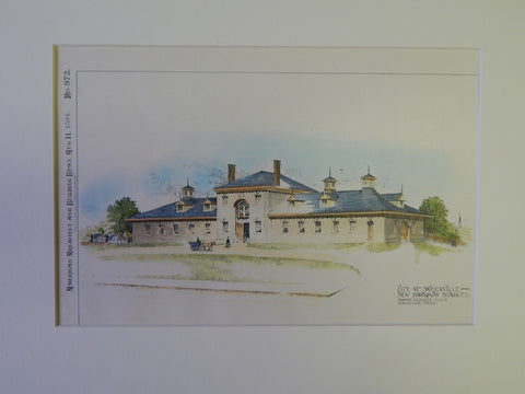 New Broadway Stables, Somerville, MA, 1894. Original Plan. Aaron H. Gould.