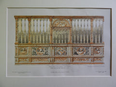 Chapel Screen in Cathedral, Evreux, France, 1906, Original Plan.