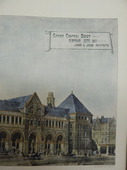 Grand Central Depot, Kansas City, MO. 1891. Original Plan. James & James.