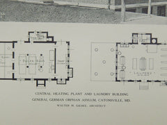 German Orphan Asylum, Catonsville, MD, 1924, Lithograph, Walter M. Gieske.