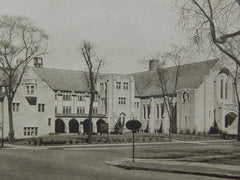 Perspective & Sketch, University Baptist Church, Minneapolis, MN,1919,Lithograph. Hewitt & Brown.
