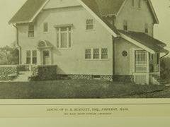 House of G. B. Burnett, Esq., Amherst,, MA, 1914, Lithograph. Karl Scott Putnam.