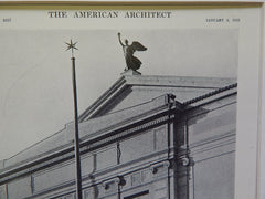 Panama-Pacific International Exposition, Palace of Mines and Metallurgy, CA, 1915. Lithograph. Bliss & Faville.