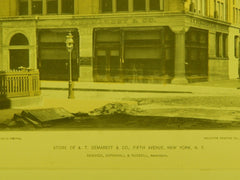 Store of A. T. Demarest & Co., Fifth Avenue, New York, NY, 1891, Gelatine Print.  Renwick, Aspinwall & Russell.