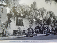 Fred Thompson Court, Mary Helen Tea Room, Hollywood, CA, 1928,Lithograph. C.J. Weyl.
