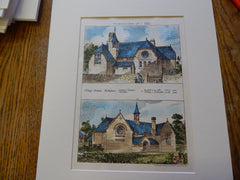 Two Village Schools, Stanford and Cholsey, Berkshire UK, 1880, Original Plan. William Penstone.