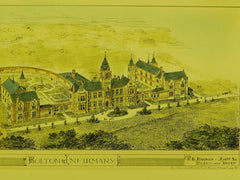 Bolton Infirmary, Bolton, Manchester, England, 1881, Original Plan. R.K. Freeman.
