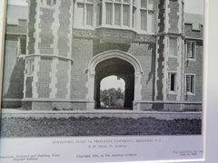 Dormitory,Class '1879,Princeton U., Princeton, NJ,1905,Lithograph. Morris.