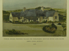 Typical Houses, Village for Workingmen, Montauk Beach, NY, 1926, Original Plan. Robert Tappan.