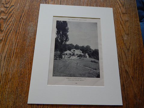House of A.W. Hicks, Roslyn, Long Isle. NY, Lithograph,1926. George Roger Thompson.