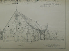 The Abbot's Kitchen and Barn, Glastonbury, England, 1894, Original Plan. Burnley Bibb.