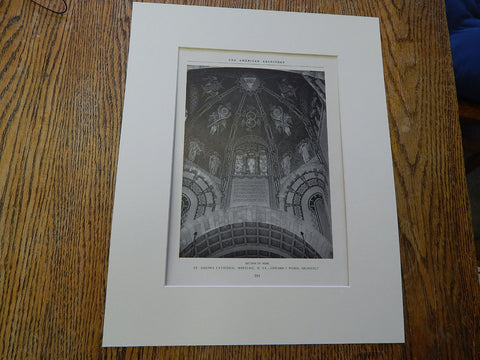 St.Joseph's Cathedral, Dome, Wheeling, W.VA, Weber, 1927. Lithograph. Edward J. Weber.