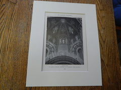 St.Joseph's Cathedral, Dome, Wheeling, W.VA, Weber, 1927. Lithograph. Edward J. Weber.