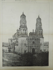 The Parochial Church, Chihuahua, Mexico, 1885, Photogravure.