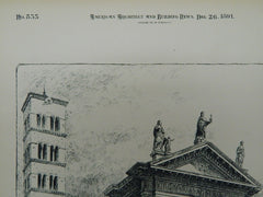 Chiesa di St. Francesca Romana, Rome, Italy, 1891, Original Plan.