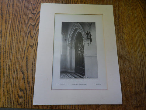 Doorway, Rogers Memorial Church, Fairhaven, MA,1905, Lithograph. Charles Brigham.