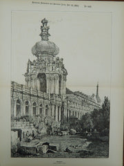 Dresden, Germany, Drawn by Samuel Prout, 1893, Original Plan.