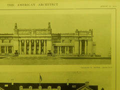 NY & NJ Buildings, Panama-Pacific Exposition, San Francisco, CA, 1914, Original Plan. Myers & Drew.