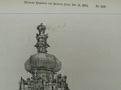 Dresden, Germany, Drawn by Samuel Prout, 1893, Original Plan.