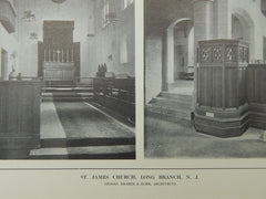 St. James Church, #2, Long Branch, NJ, 1914, Lithograph. Brazer & Robb.