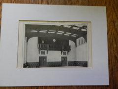 Recitation Bldg Boston College: Assembly Hall, Newton,MA, Lithograph,1914. Maginnis & Walsh.