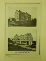 House of J. B. Westbrook, Esq., Brookline, MA, 1904, Lithograph. Chapman & Frazer.