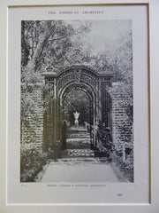 Garden Gate with Lattice, Lithograph. Messrs. Carrere & Hastings, Architects.
