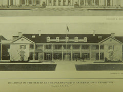 NY & NJ Buildings, Panama-Pacific Exposition, San Francisco, CA, 1914, Original Plan. Myers & Drew.