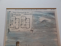 House for R. C. Johnson, Washington DC, 1883, Original Plan. C.H. Read.