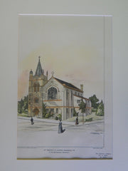 St. Mary's P.E. Church, Braddock, PA, 1901, Original Plan. C.M. Bartberger.