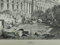 Dresden, Germany, Drawn by Samuel Prout, 1893, Original Plan.