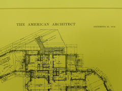 Floor Plans, House of Mr. Willard C. Jackson, Wilmington, DE, 1914, Original Plan. Shape & Bready