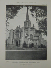 Exterior, Hennepin Avenue Church, Minneapolis, MN, 1918, Lithograph. Hewitt & Brown.