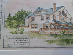 House for Mr.A.T.Hunnewell,Powderhorn Hill, Chelsea, MA, 1889, Original Plan. Rodman & Norris.