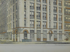 The Lawrence Building, West Broadway & Leonard, New York, NY, 1884, Original Plan. T.M. Clark.