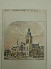 New English Presbyterian Church, Llandudno, UK. 1891. Original Plan. T.G. Williams.
