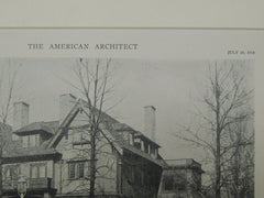 Exterior, House of Edwin H. Hewitt, Minneapolis, MN, 1918, Lithograph. Edwin H. Hewitt.