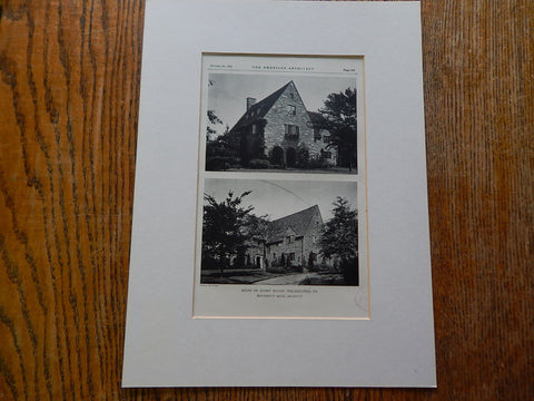 House of Henry Baton, Philadelphia, PA,1928, Lithograph. Benjamin F. Betts.