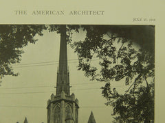 Exterior, Hennepin Avenue Church, Minneapolis, MN, 1918, Lithograph. Hewitt & Brown.